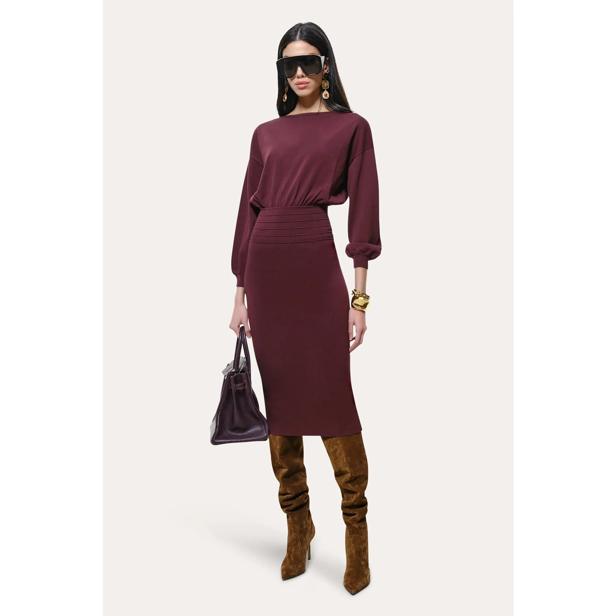 Yara Milano Knit Midi Dress
