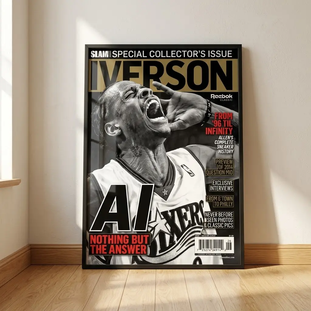 Reebok Allen Iverson Slam Special Issue Collector's Sneakers Posters, Home Decor Gift