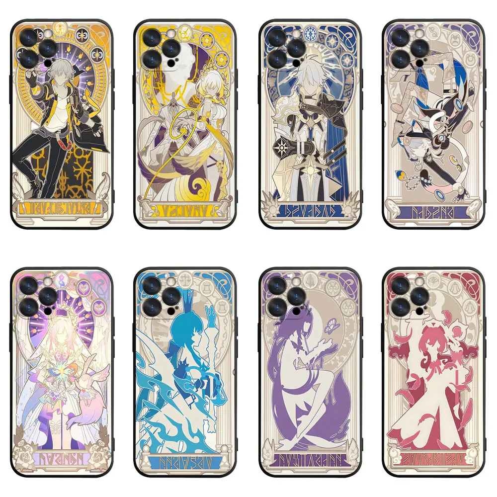 Honkai: Star Rail Phone Case | Tarot Style Character Art Cover For iPhone 11/12/13/14/15/16/17 Pro/Pro Max/Plus & Samsung S23/S24/S25/S26 Ultra, Protective Case For Gamers, Birthday/Christmas Gift Shockproof Cellphone