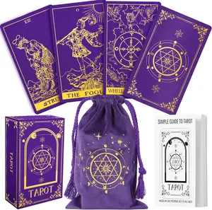 78 Tarot Cards Deck with Guide Book & Linen Carry Bag - Classic Original Tarot Cards for Beginners to Experts, Ideal for Witchy Gifts for Women