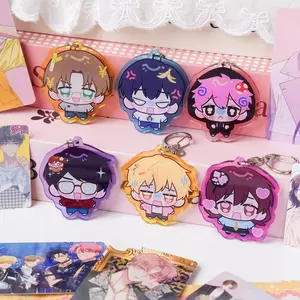Tamon’s B-Side Stained Acrylic Keychain – Colorful Acrylic Charm, Anime Window Key Ring for Fans & Collectors