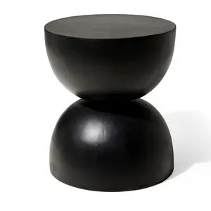 Glitzhome Terrazzo Garden Stool or Plant Standr Accent Table