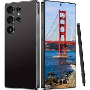 S25 Ultra Unlocked Smartphone - 8GB RAM + 256GB Storage, 17.27cm FHD+ Display, 13MP Front & 50MP Rear Camera, 6800mAh Battery, Dual SIM, GPS, Built-in Stylus, Earphones, Case & Screen Protector Included, Type-C Charging, Ideal Gift for Holi