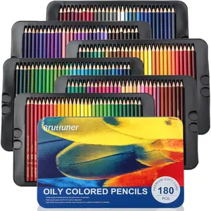 180 Color Artist Colored Pencils Set, Soft Core, Professional Numbered Art Drawing Pencils for Sketching Shading Blending Crafting, Gift Tin Box