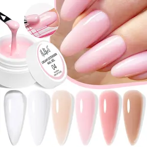 AWStorG 8Pcs/Set Milk White Quick Extension Gel Nail Polish Vernis Semi Permanent Soak Off Nail Art UV Gel LED Varnish Nails Manicure Cutics Nail polish gel、spring nail、Easter nail、gift for mom