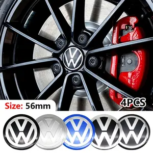 Volkswagen Wheel Center Cap Logo Sticker, HUB Emblem Decal, Car Exterior Accessories, Fits Golf Polo Tiguan Passat