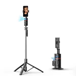 Auto face tracking phone holder,1200mAh battery,69''Tripod,360° rotating face tracking phone holder,No App, gesture control.Smart phone holder,Holiday gift, selfie stick