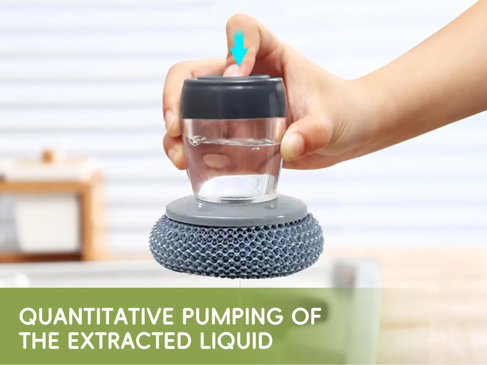Multifunctional liquid soap dish brush with replaceable PET brush heads, automatic liquid-dispensing pot brush, and scratch-resistant kitchen cleaning tool set (suitable for pots, sinks, stovetops, etc.)—a must-have for holidays like Easter and Halloween