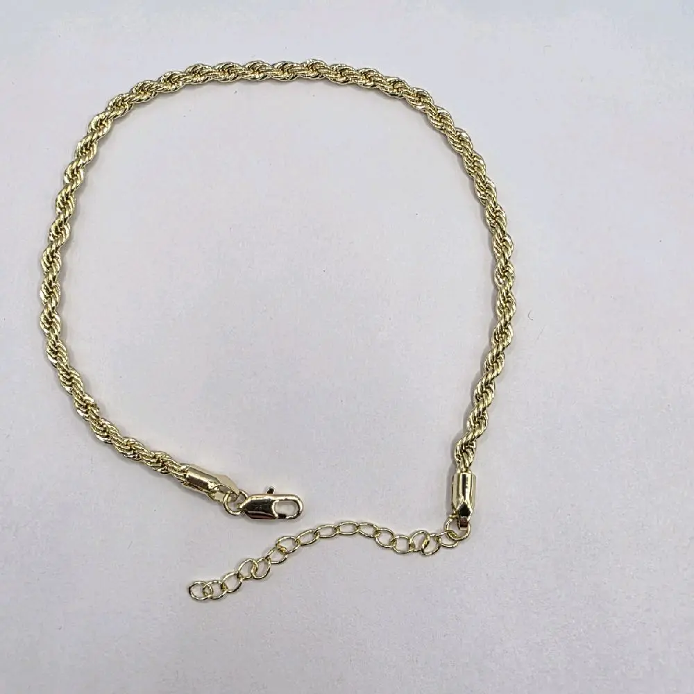 ANKLE bracelet beautiful rope style  gold-plated fashion color 7 ro 10"inches creative jewelry designer Adjustable Anklet