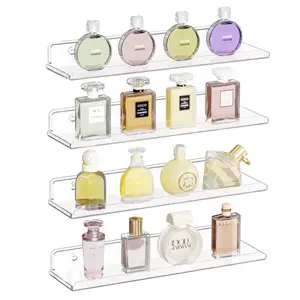 Lifewit Floating Shelves for Wall, Acrylic Shelf, Room Decor Bookcase/Vinyl Record/Photo/Picture in Bedroom, Living Room, Bathroom, Kitchen Storage