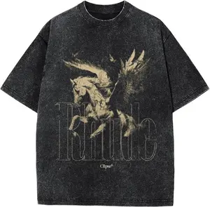 Oversize Rhude Acid Wash Shirt, Unisex Mineral Wash Tee, Streetwear & Gym, Gift for Him, Gift for Her