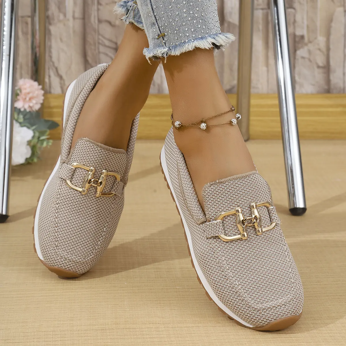 JointlyCreating Women's Loafer Shoes Comfortable Slip On Casual Flat Penny Flatform for Walking Driving Dressy Footwear for Girl