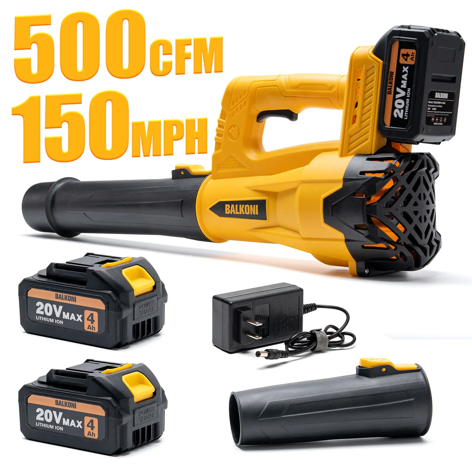 Cordless Leaf Blower Battery Powered Handheld, 150 MPH Electric Leaf Blower Includes 20V MAX 1 Or 2 4.0AH Battery & Fast Charger, Lightweight Lawn Blower High Speed Lawn Blower For Garden Yard Cleanup, Leaves& Debris & Snow, Patio Air Blower Powerful
