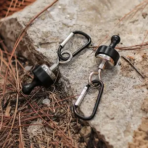Magnetic Camping Lanyard Clip, Tensile-Tested Hanging Carabiner, Rope Carabiner, Durable Multi-Functional Outdoor Gear Hook Fastener for Camping Lighting