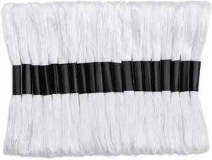 20 Skeins Embroidery Floss, White Embroidery Thread, Friendship Bracelet String, Cross Stitch for DIY Making, Embroidery Crafts
