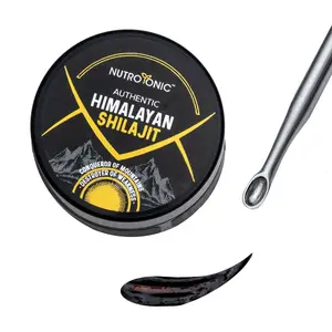 NutroTonic Authentic Himalayan Shilajit® Resin Fitness Endurance Supplement - 60 Days Sun-Dried Pure Shilajit Resin with 86% Fulvic Acid for Clean Diet & Enhanced Performance