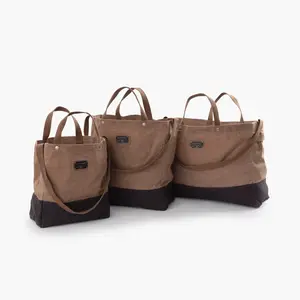 Barebones Neelum Waxed Canvas Tote Bags with Adjustable Straps