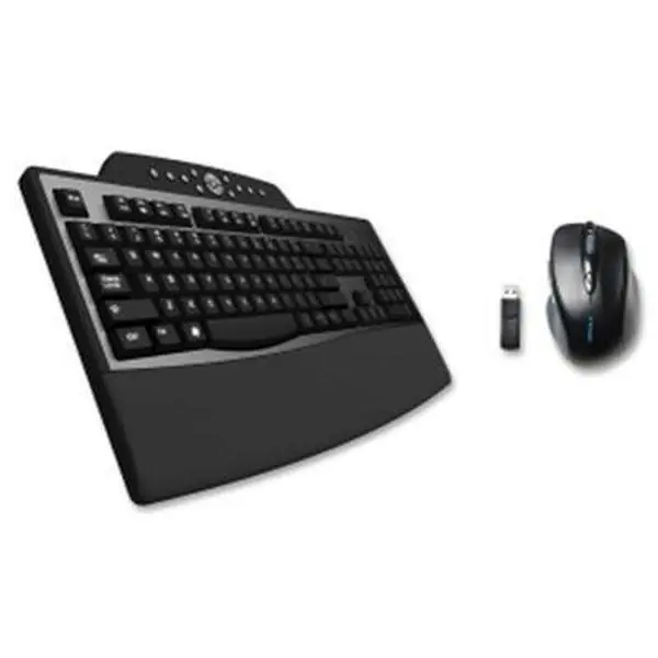 Kensington Wireless Desktop Set - Adjustable Full-Size Spill-Proof Keyboard, Ergonomic Right-Handed Mouse, Extended Battery Life Up to 12 Months