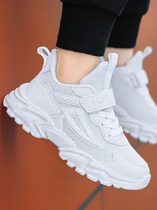 New Boys Girls Mesh Fashion Casual Sports Outdoor Shoes, Classic Versatile School Sport Shoes, Medium Width, Eva Sole, All Seasons, Breathable Outdoor Shoes