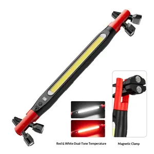 Under Hood Work Light Bar, 3000LM LED Magnetic Light Bar with Hooks, 2000mAh Cordless Rechargeable Hood Light for Mechanic/Car Repairing/Garage