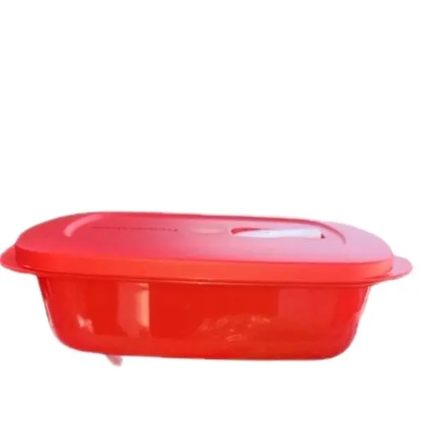 Microflash  Red Microwave Container - Durable, Easy to Clean, High-Temperature Resistant, Ideal for Meal Prep and Leftovers
