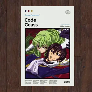 Code Geass Poster | Code Geass Print | Anime Poster | Anime Manga Art Print | Minimalist Poster | No Frame #9