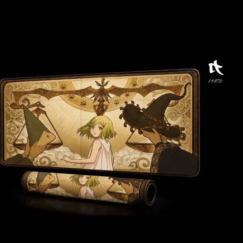 E-Sports Game Desktop Mats Large Anime Witch Hat A-Atelier Mouse Pads Non-Slip Keyboard Rug Suitable For Office Computers Laptop