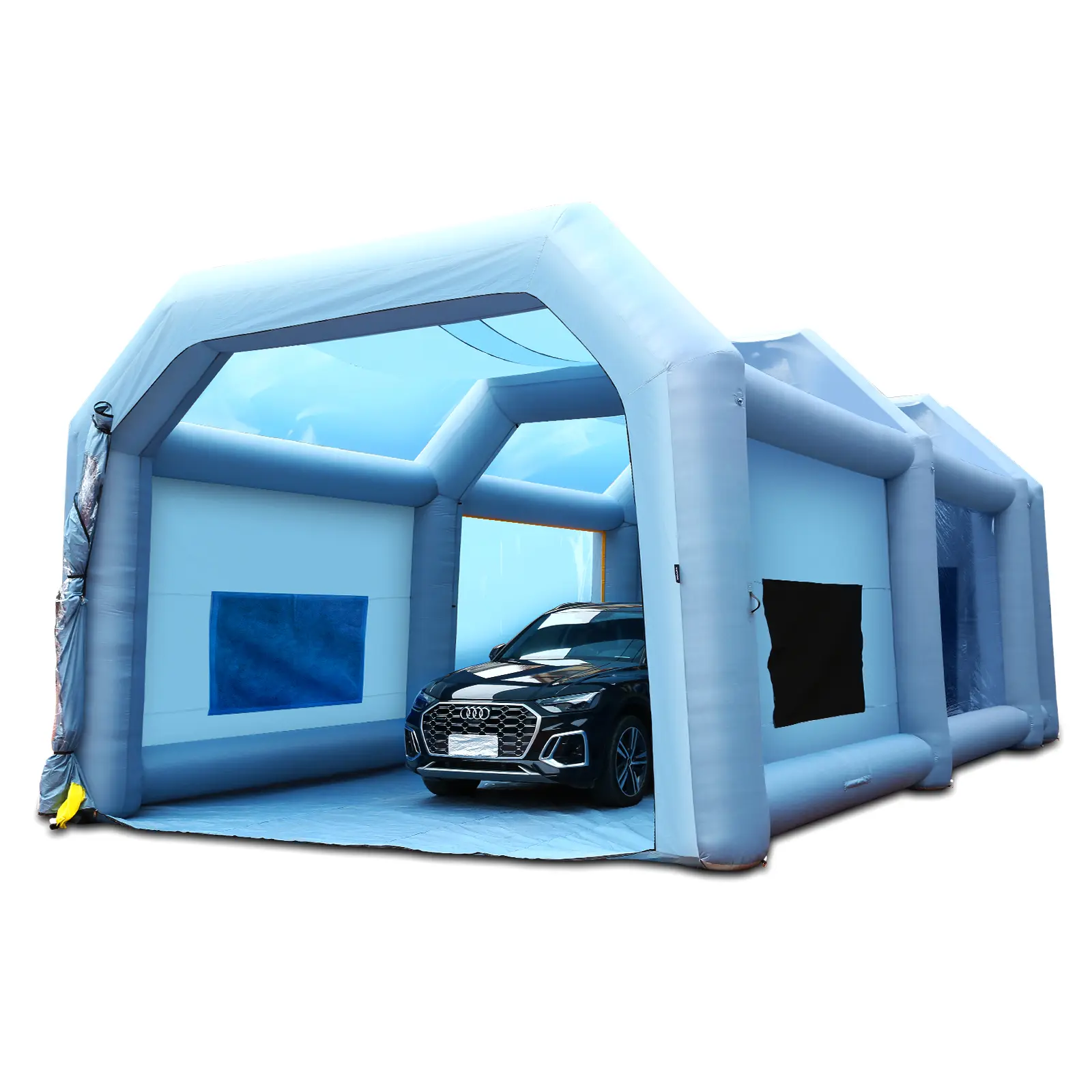 【summerfinds】VEVOR Inflatable Paint Booth, 33x20x13ft Inflatable Spray Booth, High Powerful 950W+1100W Blowers Spray Booth Tent, Car Paint Tent Air Filter System for Car Parking Tent Workstation Motorcycle Garage
