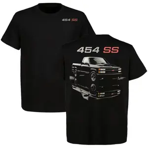 Chevy Dual Threat 454 SS The OG Performance Truck T-Shirt/Hoodie, Full Colour T-Shirt Unisex Ultra Cotton T-Shirt OBS Trucks Cotton Short Sleeve Streetwear Top Menswear Car Enthusiast Gift For Men[Hell Star]