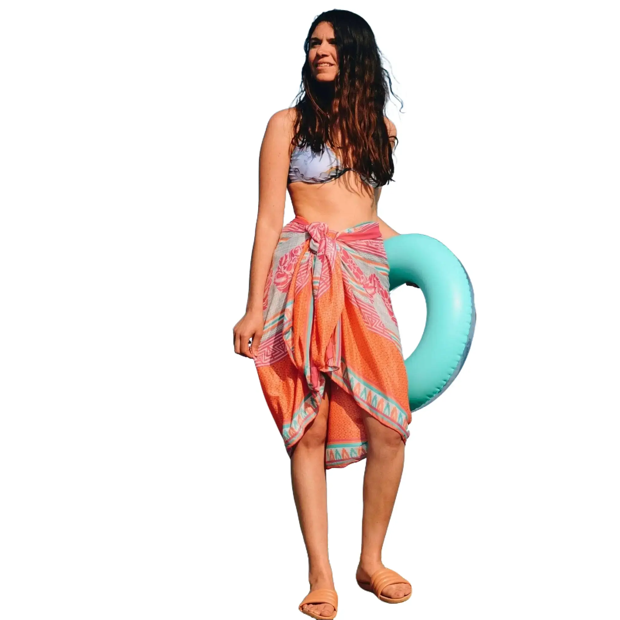 Upcycled Sari Beach Sarong