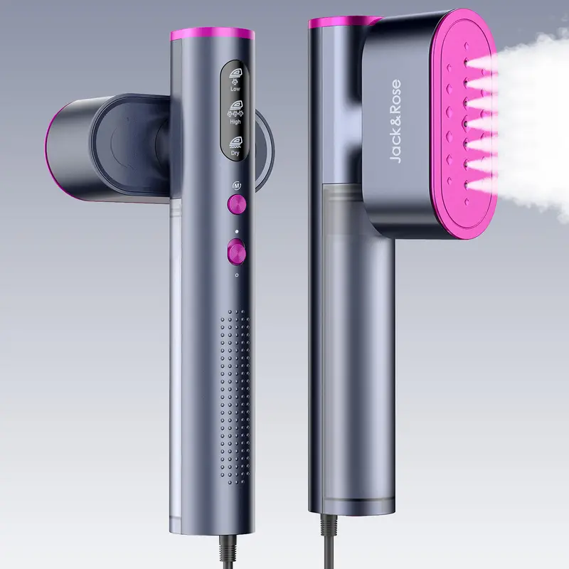 Jack ＆ Rose Steamer for Clothes, 100-240V Wide Voltage, 15s Fast Heat Up ,Steamer Iron 2 In 1, Large Ceramic Heat Panel, Portable for Global Travel,Household Appliances clothes iron