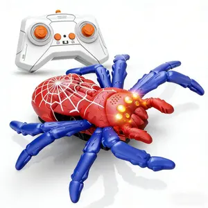 2026 Wall Climbing Spider Remote Control Toy Rechargeable LED RC Robot for Kids Boys Girls Birthday Easter Gift