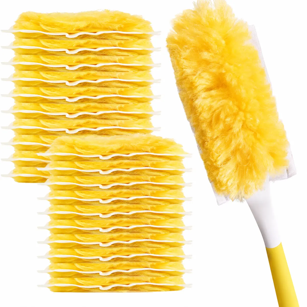 20 Pack Heavy Duty Duster Refills for Swiffer, Multi-Surface 360° Disposable Dusters Kit for Cleaning Dusting Electronics Furniture Blind Ceiling Fan (Handle is Not Included)