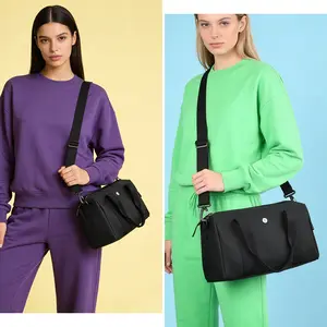 WDX Good quality curve tote bag，purses for women，work bags，everyday bag，travel  bag ， Gym Bag for Women， Girls Cute Duffle Bag Workout Sport Bags for Dance,Yoga Fitness Sports，athletic shoulderbag，crossbody bags