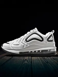 Men's Full Foot Air Cushion Sports Shoes, Comfortable Lightweight Breathable Anti-Slip Shock Absorption Running Shoes, Casual Outdoor Use