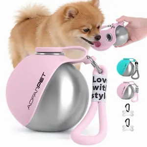 Creative Portable Outdoor Pet Stainless Steel Water Cup Small Dog Water Bottle Convenient Dog Drink Dispenser Puppy Travel Portable Water Bowl Pet Products