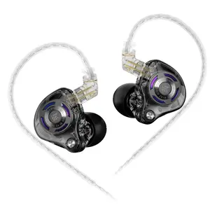 Kz Gale Gaming Headphones with Microphone, High Fidelity Deep Bass Comfortable Earbuds, Full Bass, In-Ear Wired Monitor Headset for Ps