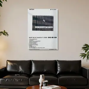 Mitski "Bury Me at Makeout Creek" Album Cover Canvas Art Print - 1pc Framed 2D Flat Decorative Painting, Modern Wooden Frame, Multi-Size Glossy/Matt Paper Warm Cozy Home Decor for Living Room, Ideal Christmas Gift (Home Supplies, Posters & Prints)