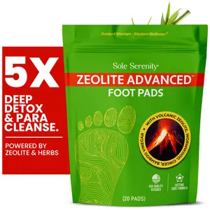 Sole Serenity Zeolite Detox Deep Cleansing Foot Patches for Sleep with Ginger Root Wormwood Foot Detox Cleanse