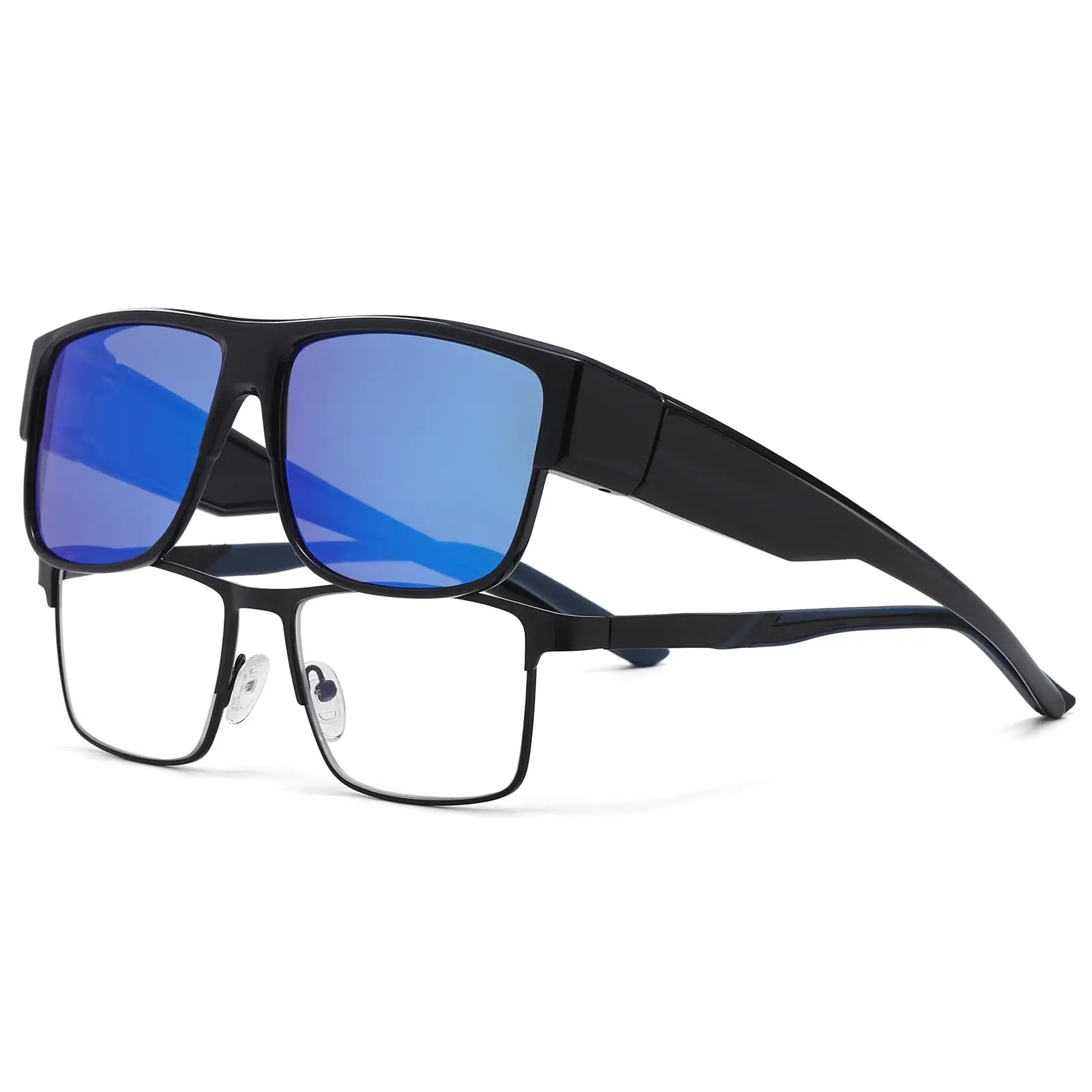 DEIYSEGL Polarized Fit Over Sunglasses Oversized Wrap Around Glasses Men Women for Outdoor Driving Comfortable Wearing