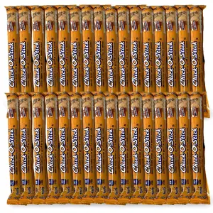 Chick O Stick Candy Bars 32 Pack Box Crunchy Peanut Butter Rolled in Toasted Coconut .7 oz Bars Sweet & Crunchy Snack