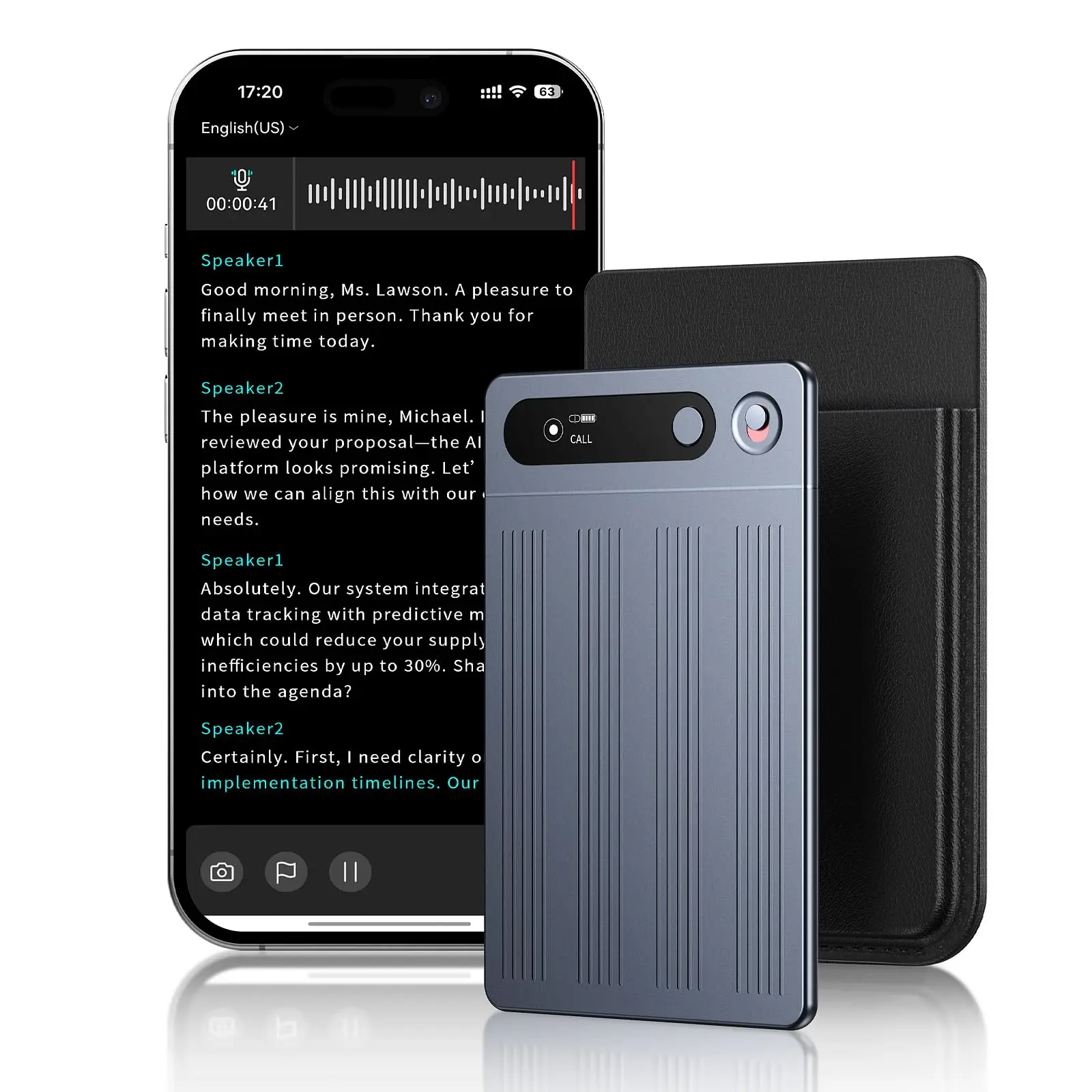 AI Voice Recorder with Transcription & Translation & AI Summary, Call Recording for iPhone, AI Note Taker for Meetings, Lectures