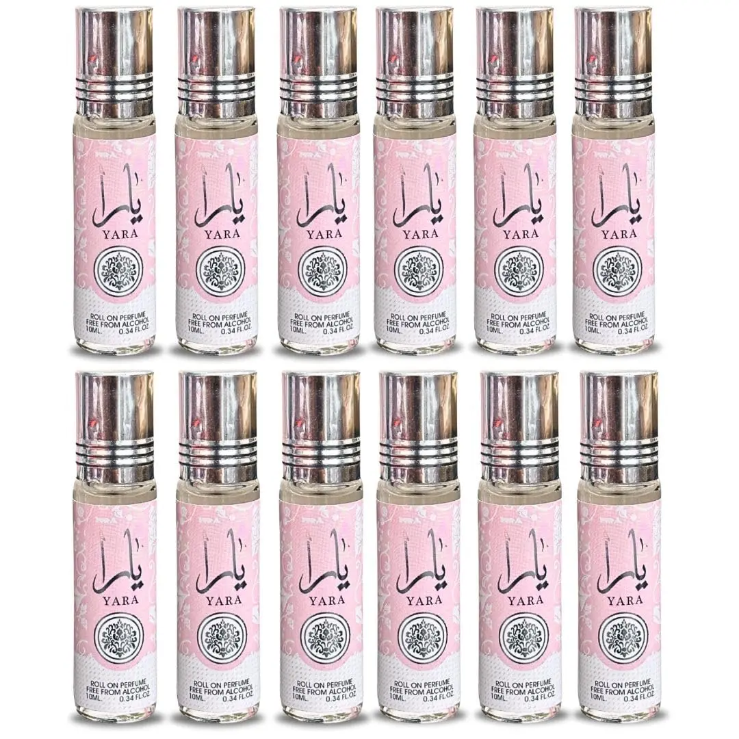 Ard Al Zaafaran Yara Roll-On Perfume Oil - 0.34 Fl Oz Pack of 12 - Fragrance Rollerball for Everyday Use