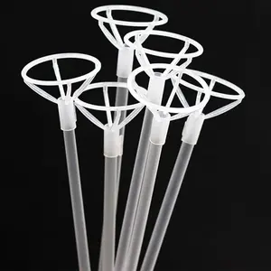 20-100count Clear Big Balloon Sticks 16/27inch Long Reusable Balloon Holder with Cup for Bobo Balloons Birthday Wedding Decoration