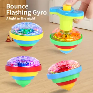 LED Glow Spinning Top, 1pc Colorful Flashing Light Fun Fidget Toy for Kids, Boys & Girls, Birthday Party Favors, Sensory Play Indoor/Outdoor Rotating Gyroscope Toy, Anti-Stress Stress-Relief Toy