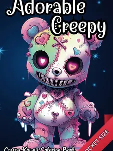 Adult Halloween Coloring Book - Colorful, Adorable, Creepy, Spooky Gothic Kawaii Creatures, Monsters, Animals - Easy Creativity Activity for Halloween Fun, Relaxation - Top Choice for Coloring Enthusiasts
