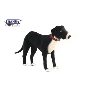 Hansa Black & White Great Dane Plush Stuffed Animal Toy - 25.7 in, Soft Cuddly Gift, Soft Huggable Cute Toys for Pets