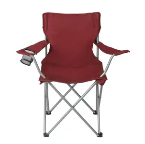Quad Fold Camping Chair, Lightweight 600D Polyester Portable Beach Chair for Adults with Cup Holder and Carry Bag, 250 lb Capacity