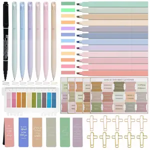 Bible Study Supplies [41 PCS] for Women - Bible Journaling Kit with No Bleed Highlighters & Pens, Bible Tabs Set and Bible Verse Gifts for Scripture Study