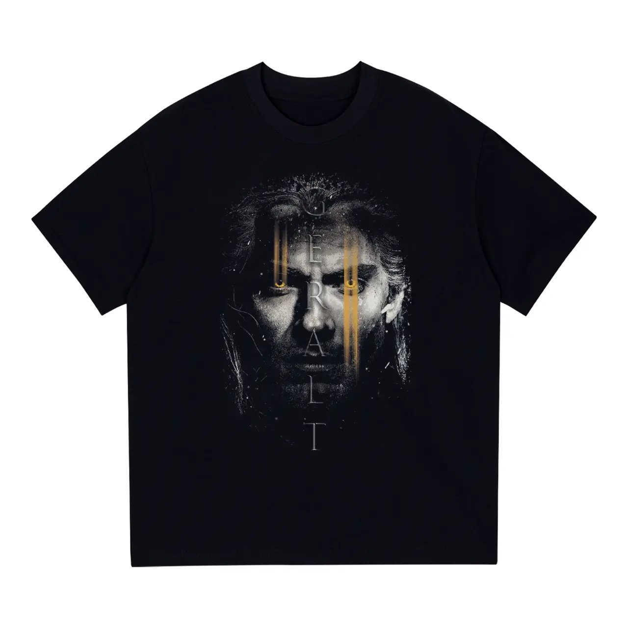 The Witcher Geralt Game Vintage Graphic Print Men's Round Neck Tee, Casual Short Sleeve T-shirt for Summer, Fashion Men's Top for Daily Wear